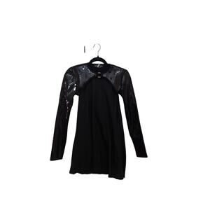Opening Ceremony Black Slip Dress w/ David Koma Sequined Long Sleeved Top | S